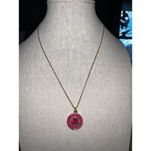 Sophia Collection Red Crystal Necklace Earring Set